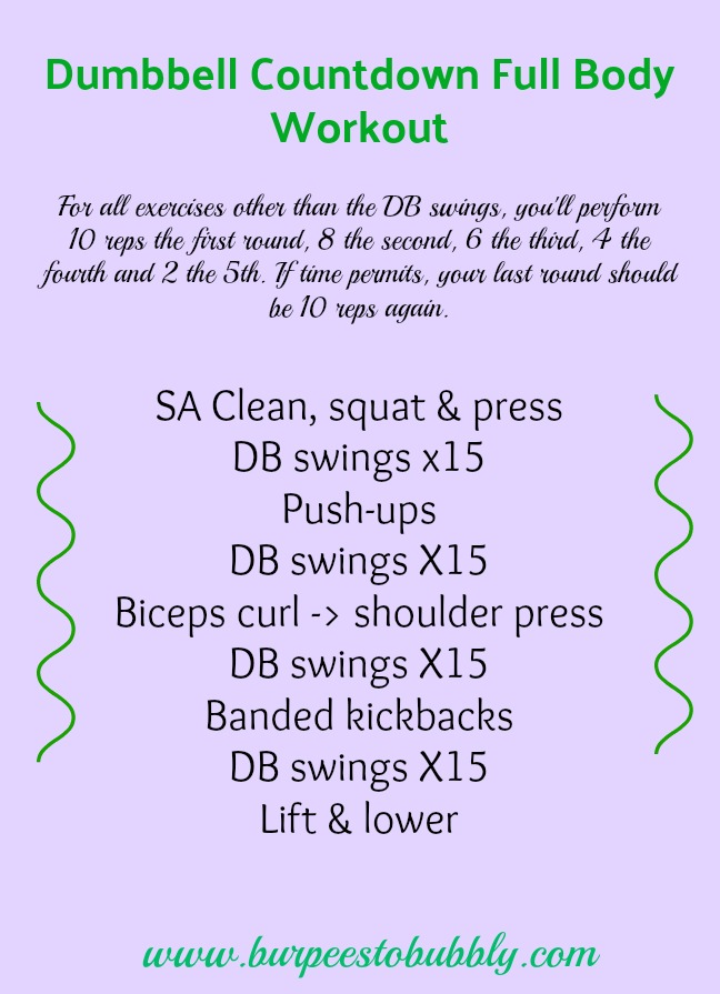 Wednesday Workout: 5 Exercise Countdown Workout – Burpees to Bubbly